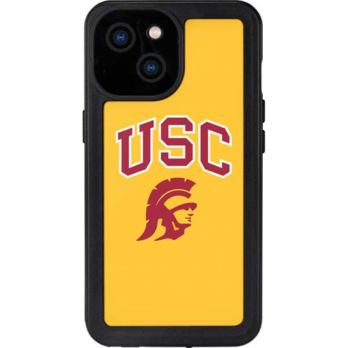 University of Southern California USC Trojans Yellow iPhone 13 Mini Waterproof Case