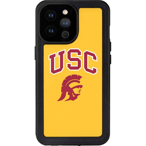 University of Southern California USC Trojans Yellow iPhone 14 Pro Max Waterproof Case