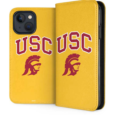 University of Southern California USC Trojans Yellow iPhone 15 Plus Folio Case