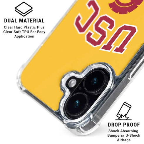 University of Southern California USC Trojans Yellow iPhone 16 Clear Case