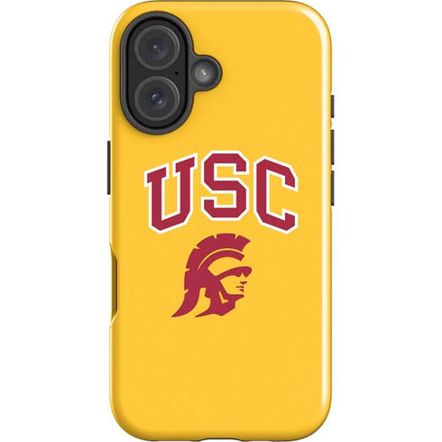University of Southern California USC Trojans Yellow iPhone 16 Plus Impact Case