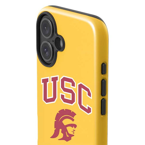 University of Southern California USC Trojans Yellow iPhone 16 Plus Impact Case