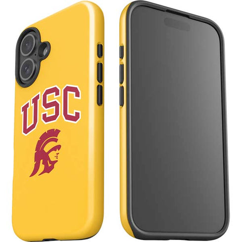 University of Southern California USC Trojans Yellow iPhone 16 Plus Impact Case