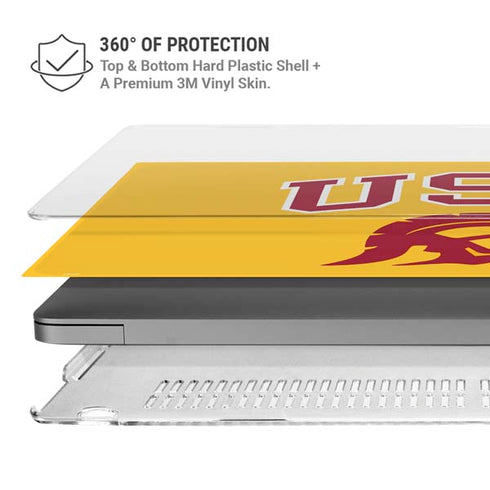 University of Southern California USC Trojans Yellow MacBook Pro 14in (2021-24) Case plus Skin