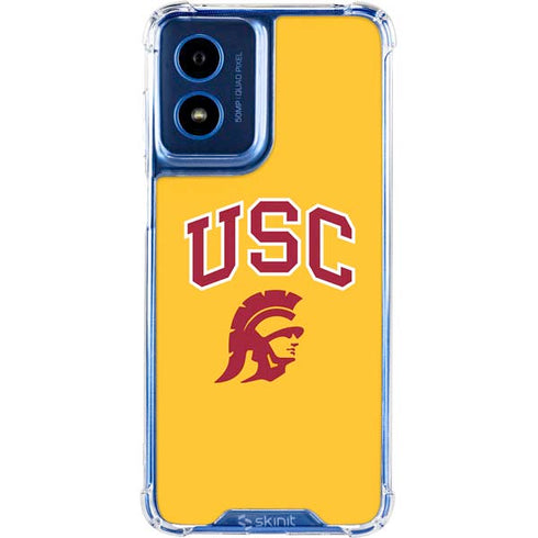 University of Southern California USC Trojans Yellow Moto G 5G (2024) Clear Case