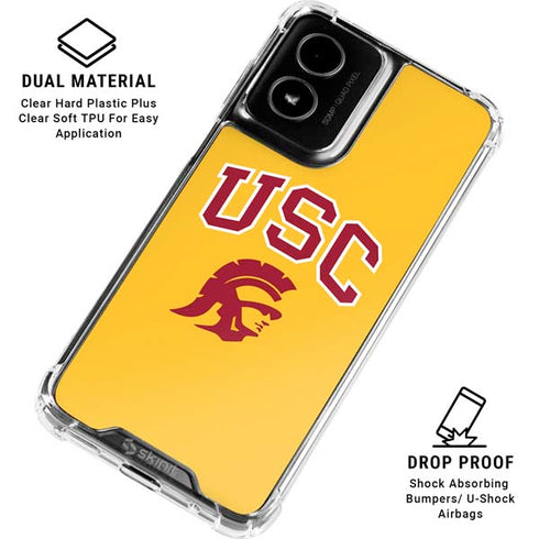 University of Southern California USC Trojans Yellow Moto G Power 5G (2024) Clear Case