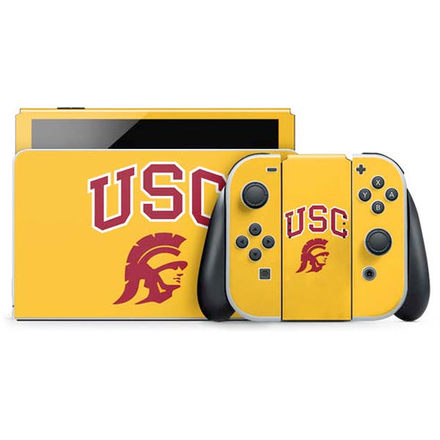 University of Southern California USC Trojans Yellow Nintendo Switch OLED (2021) Skin