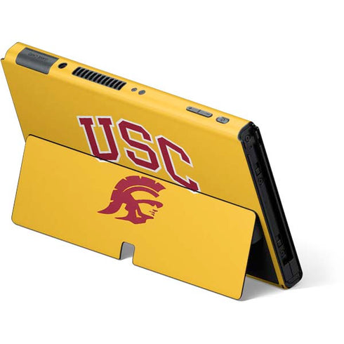 University of Southern California USC Trojans Yellow Nintendo Switch OLED (2021) Skin