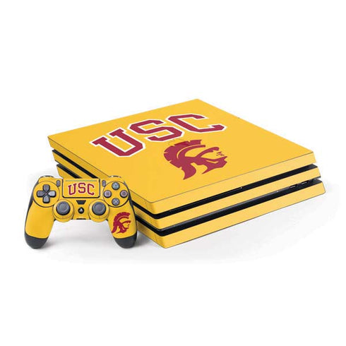 University of Southern California USC Trojans Yellow PlayStation PS4 Skins