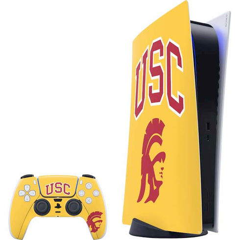 University of Southern California USC Trojans Yellow PlayStation PS5 Skins