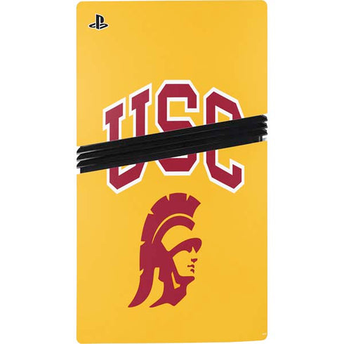 University of Southern California USC Trojans Yellow PS5 Pro Disk Bundle Skin