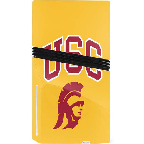 University of Southern California USC Trojans Yellow PS5 Pro Disk Console Skin