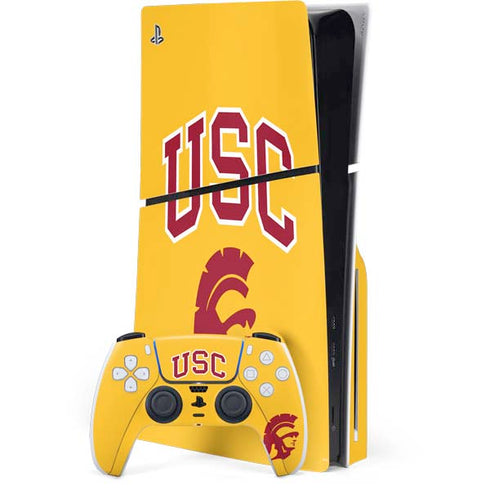 University of Southern California USC Trojans Yellow PlayStation PS5 Skins