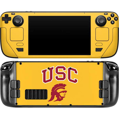 University of Southern California USC Trojans Yellow Steam Deck Handheld Gaming Computer OLED Skin