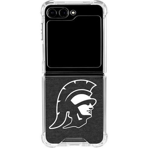 University of Southern California USC White Trojan Mascot Galaxy Z Flip6 Clear Case