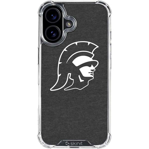 University of Southern California USC White Trojan Mascot iPhone 16 Plus Clear Case