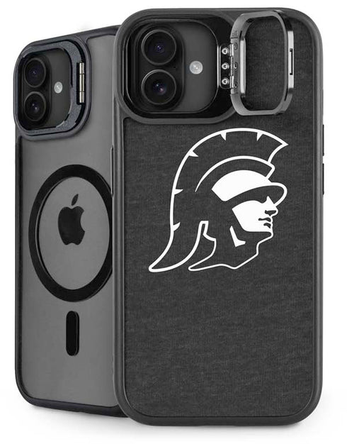 University of Southern California USC White Trojan Mascot iPhone 16 Plus Kickstand Case