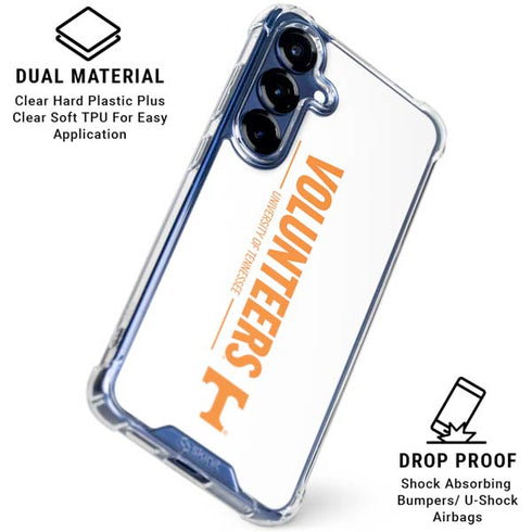 University of Tennessee-Knoxville Volunteers Text Galaxy S25 Plus Clear Case