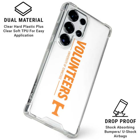 University of Tennessee-Knoxville Volunteers Text Galaxy S26 Ultra Clear Case