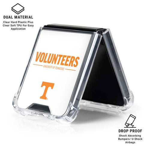 University of Tennessee-Knoxville Volunteers Text Galaxy Z Flip6 Clear Case