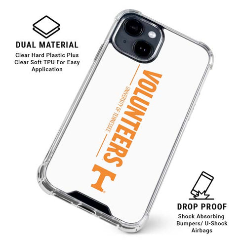 University of Tennessee-Knoxville Volunteers Text iPhone 15 Clear Case