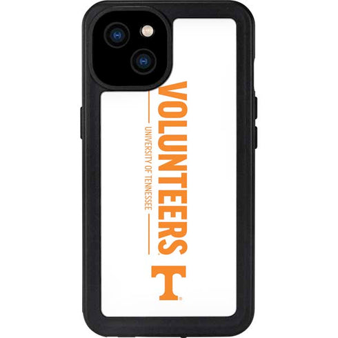 University of Tennessee-Knoxville Volunteers Text iPhone 15 Plus Waterproof Case