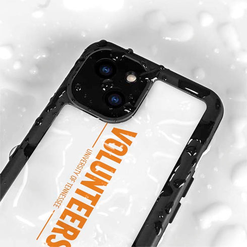 University of Tennessee-Knoxville Volunteers Text iPhone 15 Plus Waterproof Case