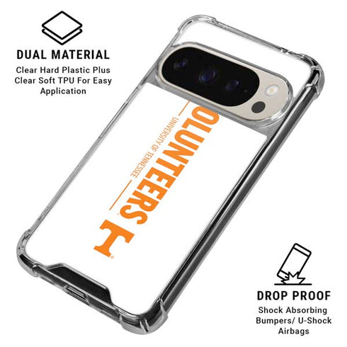 University of Tennessee-Knoxville Volunteers Text Pixel 9/9 Pro Clear Case