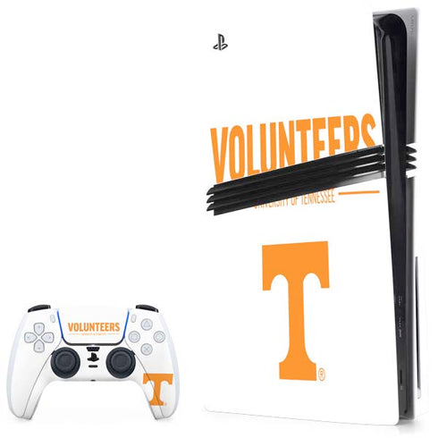 University of Tennessee-Knoxville Volunteers Text PS5 Pro Disk Bundle Skin