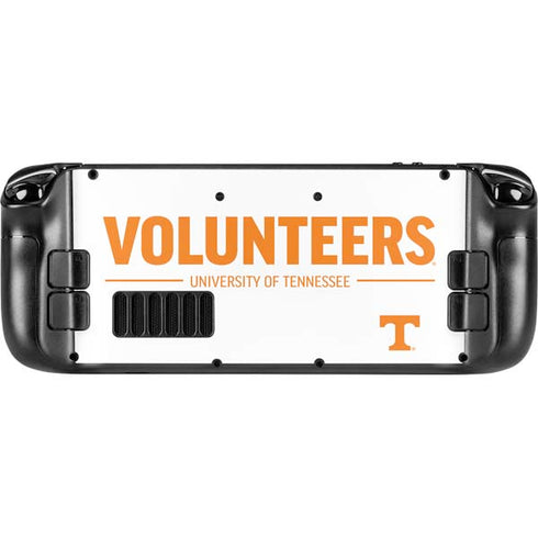 University of Tennessee-Knoxville Volunteers Text Steam Deck Handheld Gaming Computer Skin
