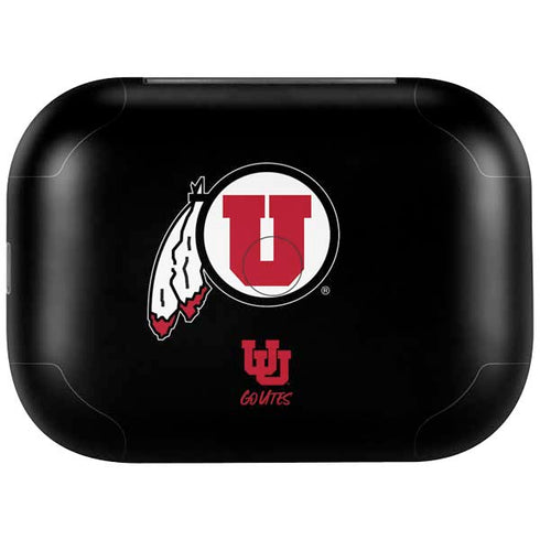 University of Utah Circle and Feather on Black Amazon Echo Buds Skin