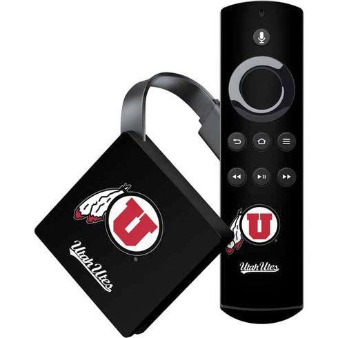 Utah Circle and Feather on Black Amazon Fire TV Skin