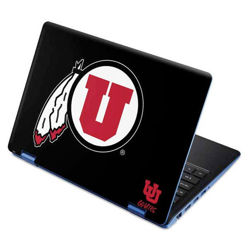 Utah Circle and Feather on Black Aspire R11 11.6in Skin