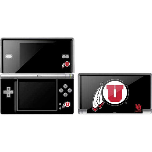 University of Utah Circle and Feather on Black Nintendo Skins