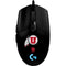University of Utah Circle and Feather on Black G203 Prodigy RGB Wired Gaming Mouse Skin