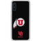 Utah Circle and Feather on Black Galaxy A10e Clear Case