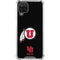 Utah Circle and Feather on Black Galaxy A12 Clear Case
