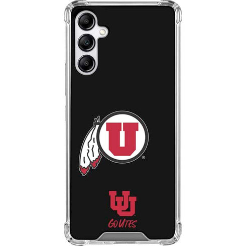 Utah Circle and Feather on Black Galaxy A14 5G Clear Case