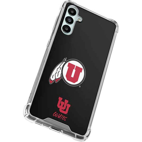 Utah Circle and Feather on Black Galaxy A14 5G Clear Case
