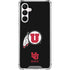 University of Utah Circle and Feather on Black Galaxy A16 5G Clear Case