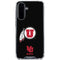 University of Utah Circle and Feather on Black Galaxy A36 5G Clear Case