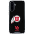 University of Utah Circle and Feather on Black Galaxy A36 5G Clear Case