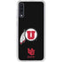 Utah Circle and Feather on Black Galaxy A50 Clear Case