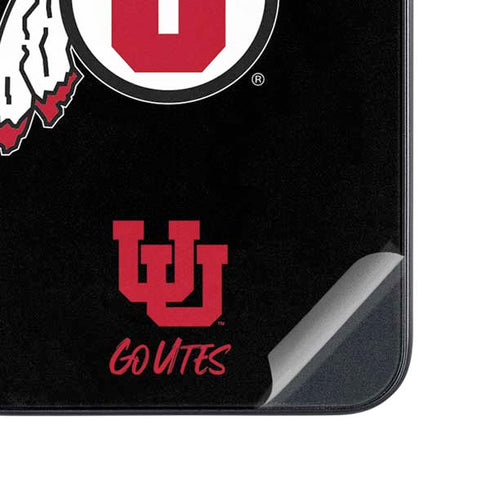 Utah Circle and Feather on Black Galaxy A54 5G Skin