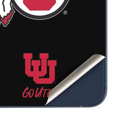 University of Utah Circle and Feather on Black Galaxy A55 5G Skin