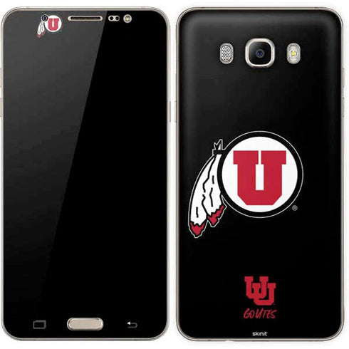 Utah Circle and Feather on Black Galaxy J7 Skin