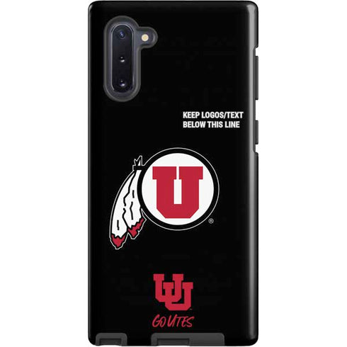 University of Utah Circle and Feather on Black Galaxy Cases