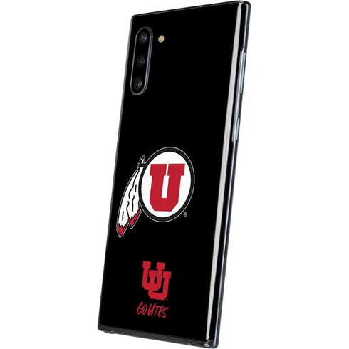 Utah Circle and Feather on Black Galaxy Note 10 Skin