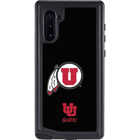 University of Utah Circle and Feather on Black Galaxy Cases