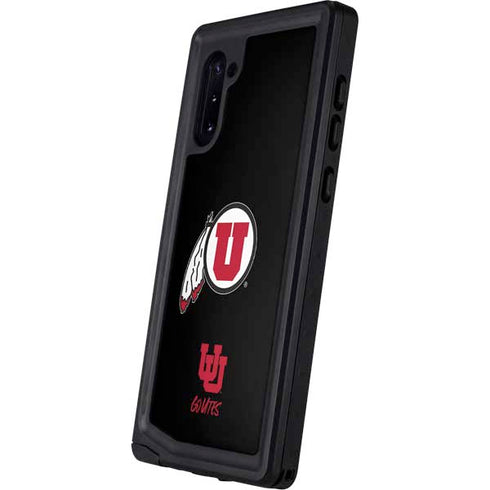 Utah Circle and Feather on Black Galaxy Note 10 Waterproof Case